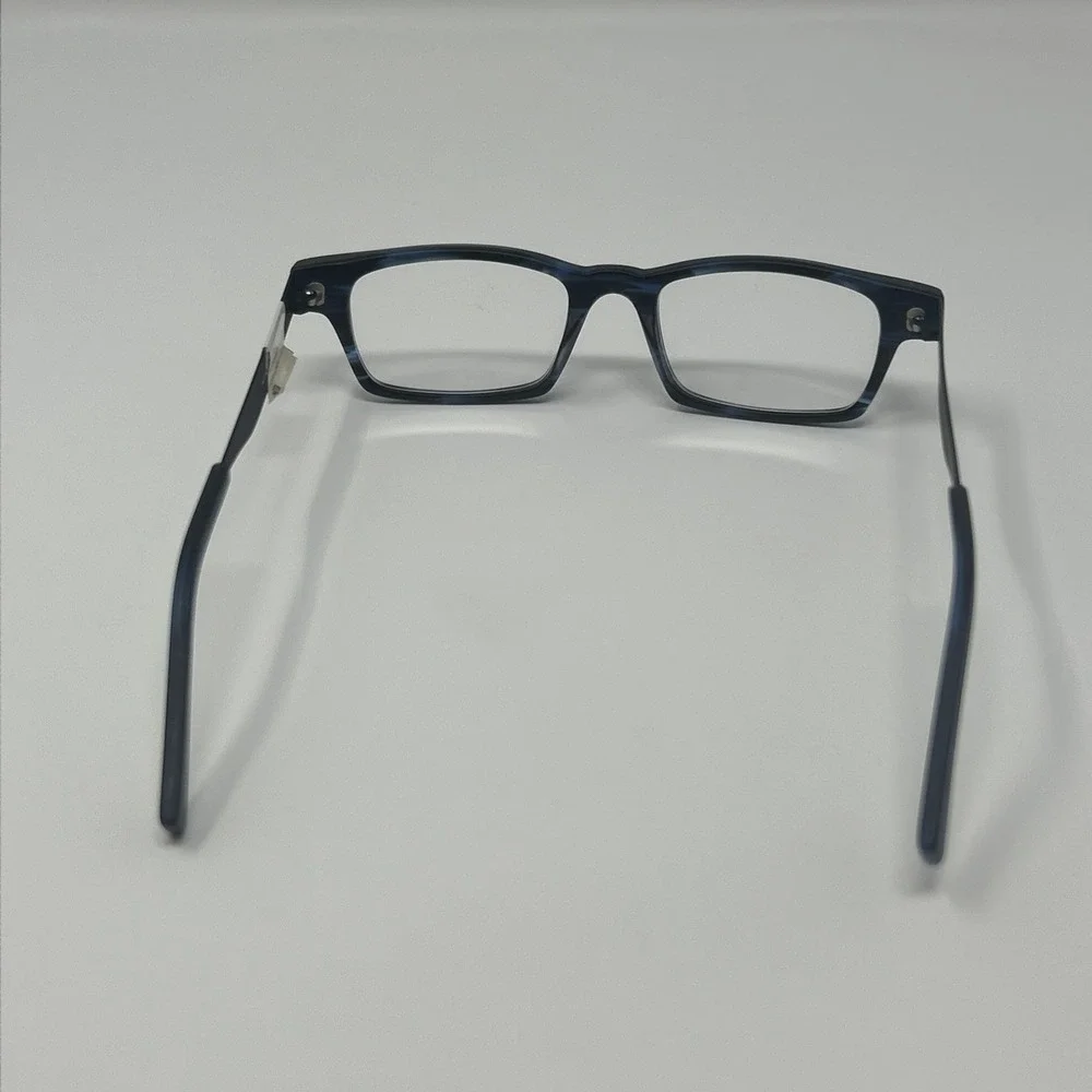 NWT Norman Childs SMITHFIELD Eyeglass 47-18-140 MGHB Unisex Kids Blk Blue Frame